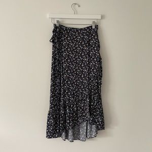 Madewell Floral Wrap Skirt